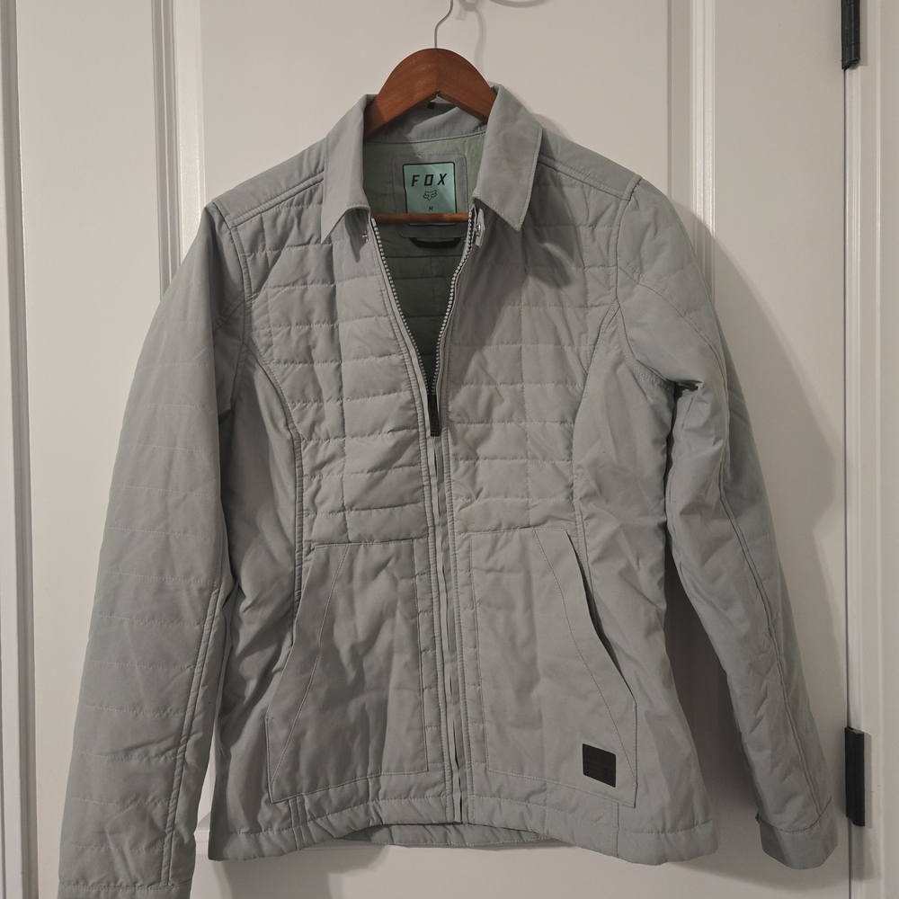 Fox Quilted Jacket in Mint Teal